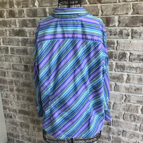 Tommy Hilfiger Woman Striped Button Down Shirt VTG - Picture 5 of 8